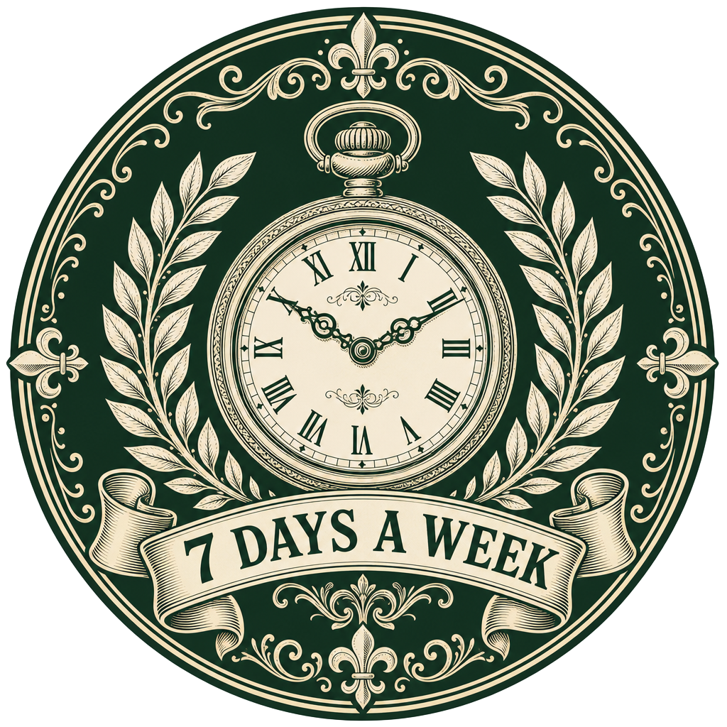 Available 7 days a week badge